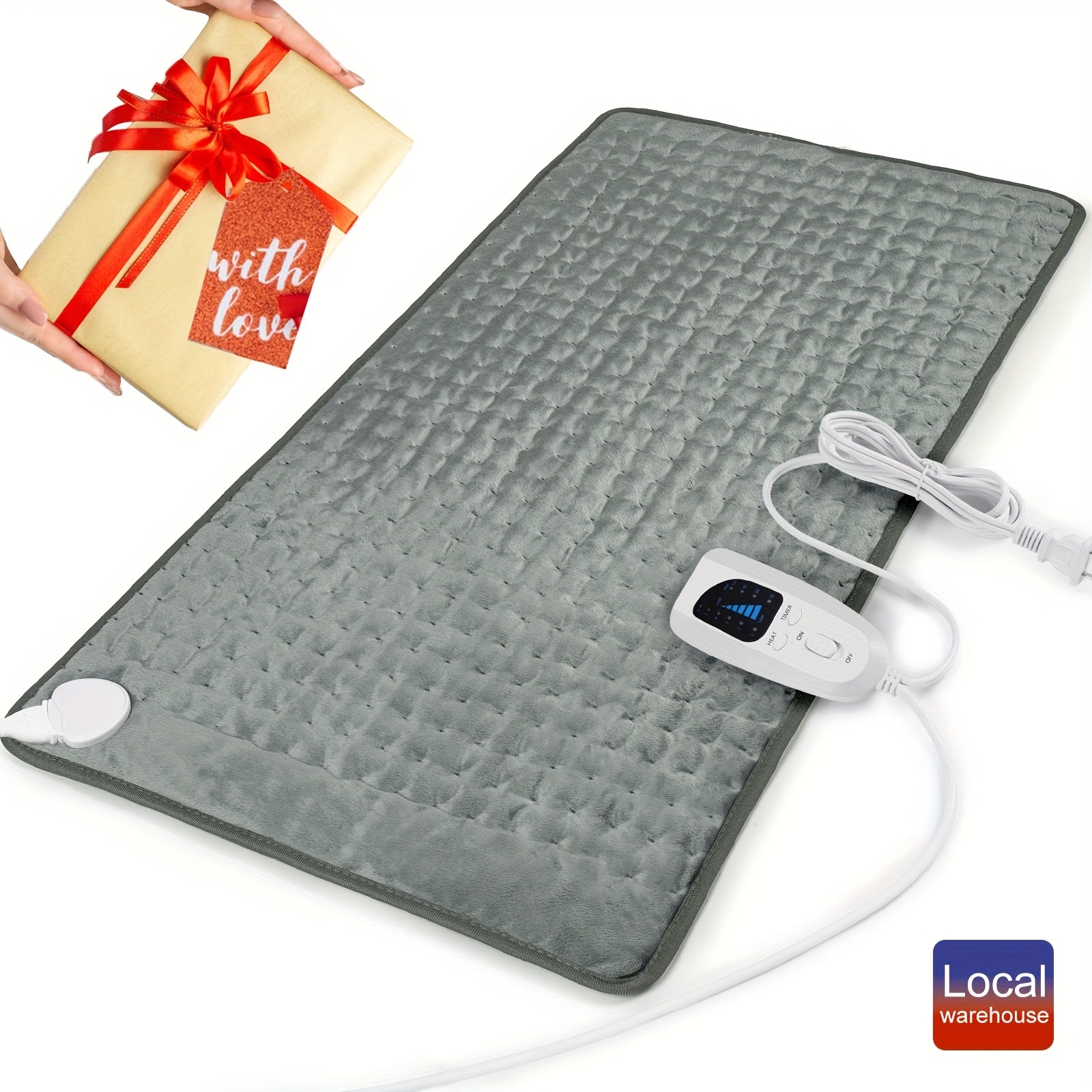 Extra Large Soft Velvet Heating Pad with 6-Speed Temperature & Timer Control - Portable Comfort for Neck, Back, Shoulders, Knees, and Legs - Purple, Perfect Gift for Birthdays and Holidays, Therapeutic Heating Pad | Plush Surface Pad | Nonskinfriendly