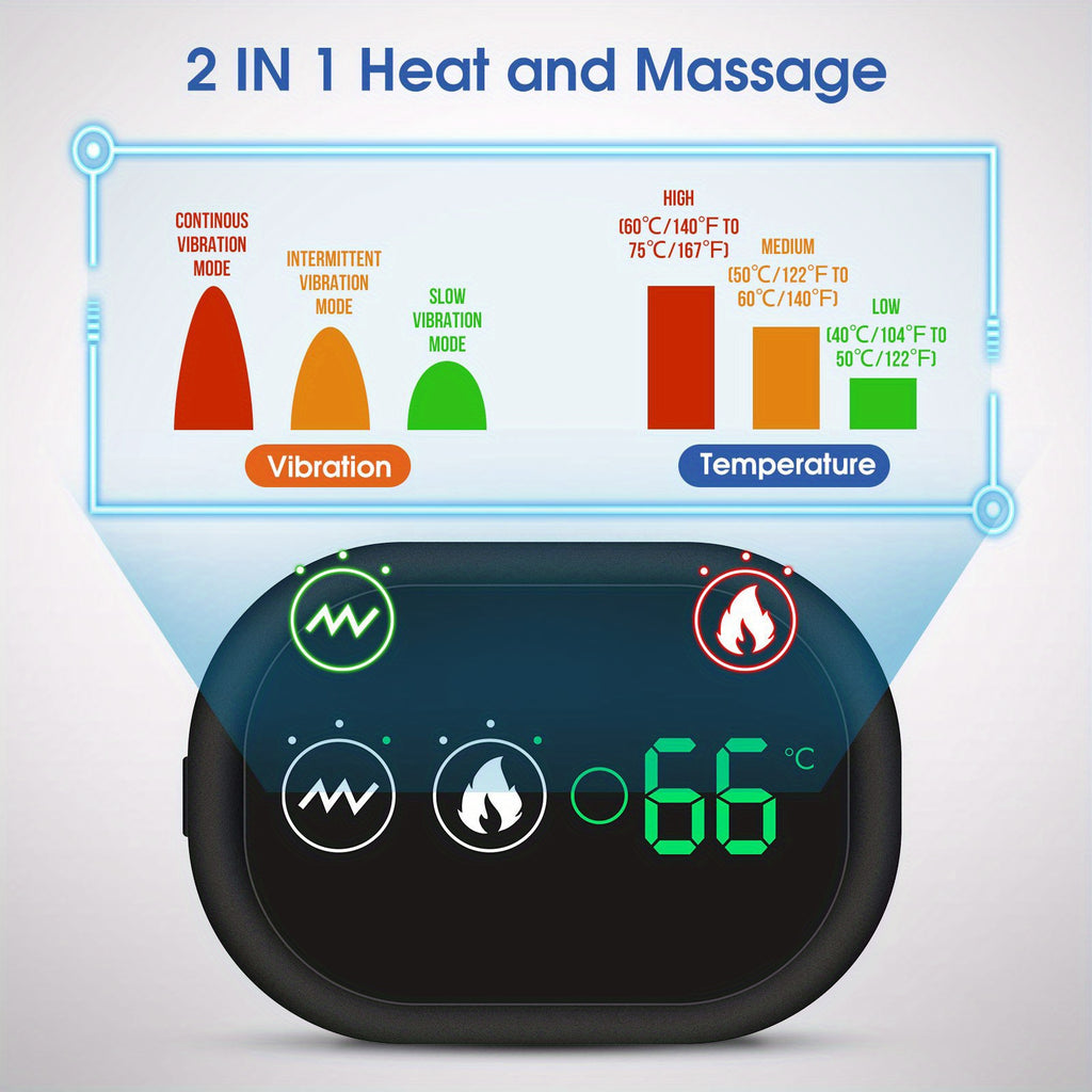 Heating Shoulder Wrap, Shoulder Heating Pads Massager for Men Women, Electric Cordless Vibration Massage Heating Shoulder Braces with 3 Heating Setting, Left/Right Shoulder Massage