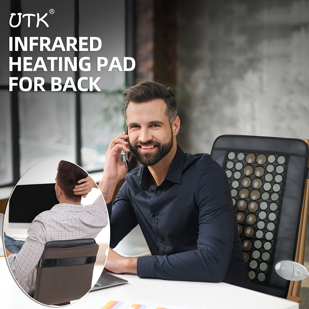 UTK Far Infrared Heating Pad, Hot Stones Technology, Memory Function & Auto Shut-Off, Portable with Travel Bag, Small Size Pro (23.5" X 16") Perfect for Home & Travel Use