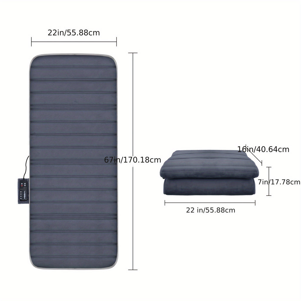 COMFIER Full Body Massage Pad with Heating Function, Chair Pad with 10 Vibration Motors and 2 Heating Pads with Auto Shut Off, Electric Heating Massage Pad