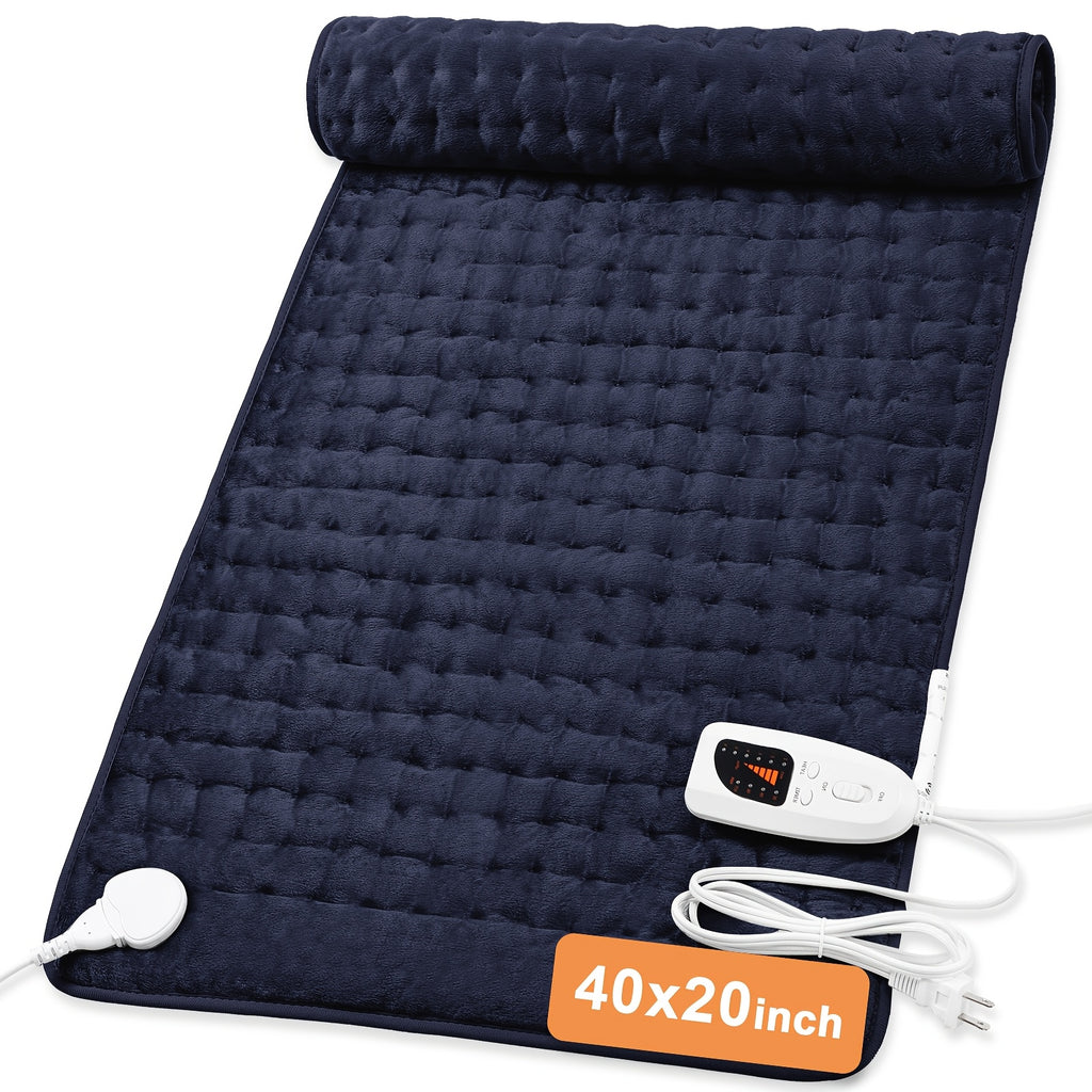 XXXL Extra Large Heating Pad, Size 40in×20in, 33in×17in, 24in×12in, 6 Temperature Levels And 4 Time Settings, Portable, Back, Neck, Shoulders And Legs Heating, Machine Washable, Perfect Holiday Gift for Men, Women, Parents, Christmas Gift