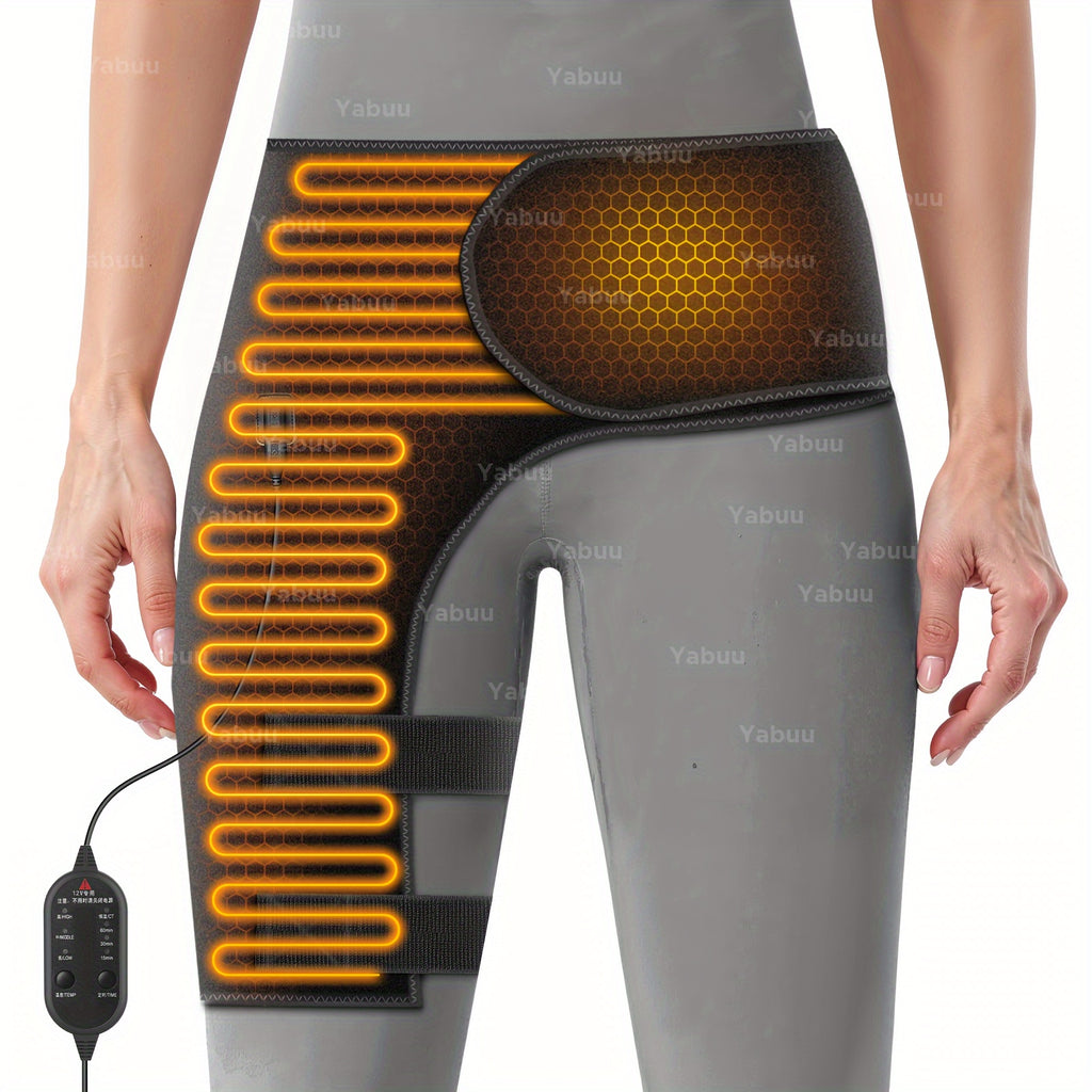 Yabuu Massage Heated Waist And Hip Support Brace Heating Pad for Waist And Hip for Waist/Lower Back/Thigh/Buttock, 3 Heat And Massage Setting Gift for Men Women Perfect Gift for Valentine's Day, Mother/Father's Day, Thanksgiving, And Christmas