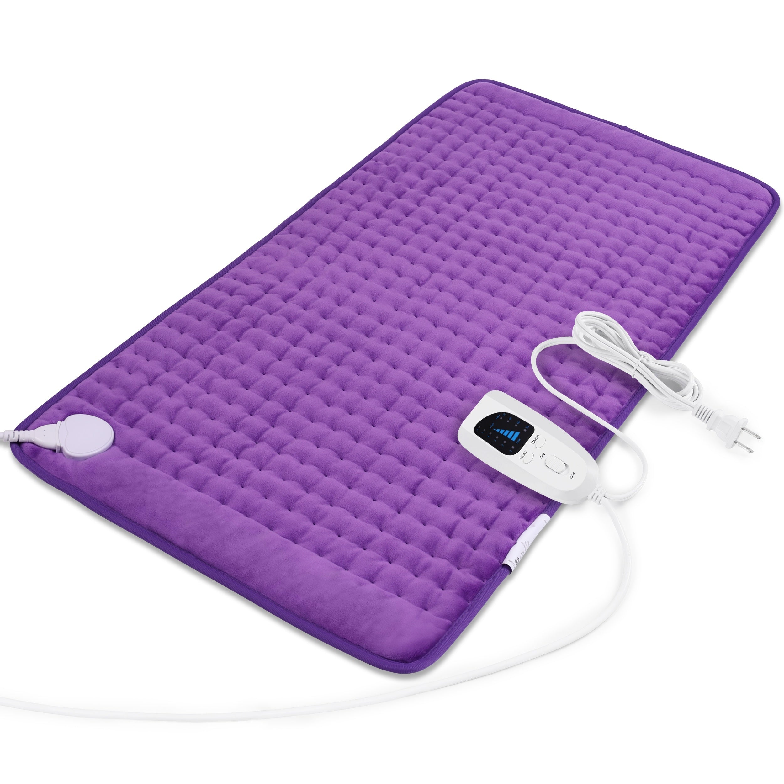 Extra Large Soft Velvet Heating Pad with 6-Speed Temperature & Timer Control - Portable Comfort for Neck, Back, Shoulders, Knees, and Legs - Purple, Perfect Gift for Birthdays and Holidays, Therapeutic Heating Pad | Plush Surface Pad | Nonskinfriendly