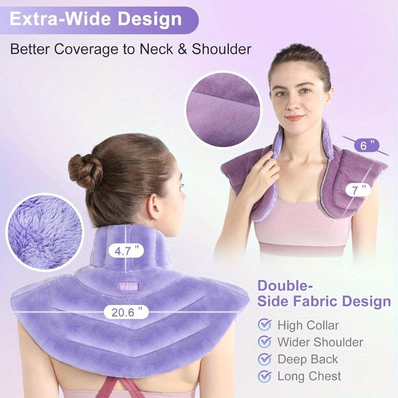 Microwave Heating Pad for Neck and Shoulders Weighted Shoulder Wrap to Reduce Discomfort Heated Wraps with Herbal Aromatherapy Moist Heat Warmer Hot Cold Compress, Management, Soothing Wrap, Comfortable Fit, Hand Wash Only, Herbal Infused, Weighted,