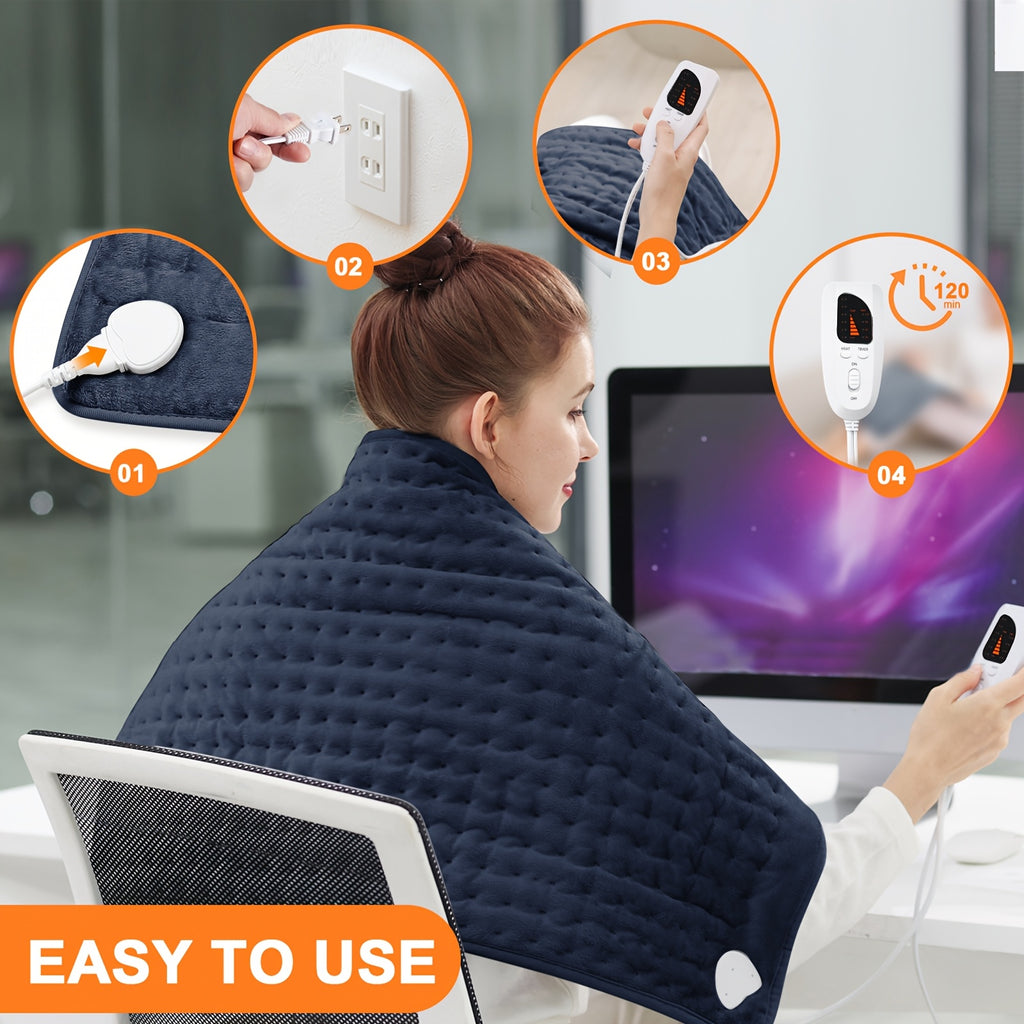 XXXL Extra Large Heating Pad, Size 40in×20in, 33in×17in, 24in×12in, 6 Temperature Levels And 4 Time Settings, Portable, Back, Neck, Shoulders And Legs Heating, Machine Washable, Perfect Holiday Gift for Men, Women, Parents, Christmas Gift