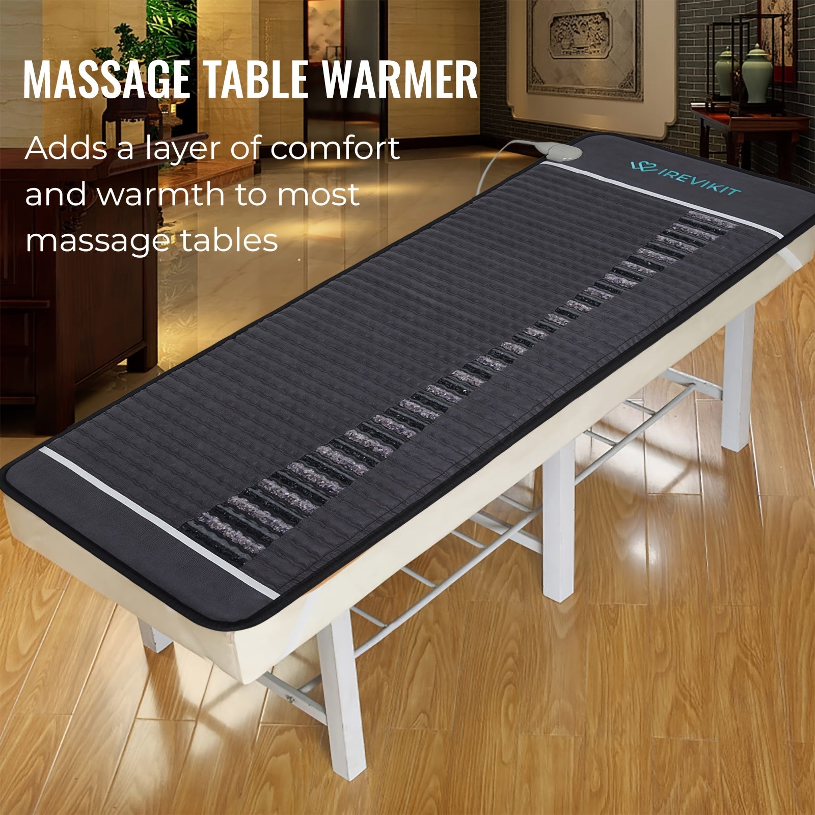 IReviKit TowerMat Midsize (59"L X 24"W) - Far Infrared Heating Pad, Amethyst Mat, Full Body Electric Heating Pad, Acupuncture Mat With Adjustable Heat Settings, Crystal Heating Pad, Negative Ions, Overheat Protection, 1-12 Hour Timer, Auto Shut-Off