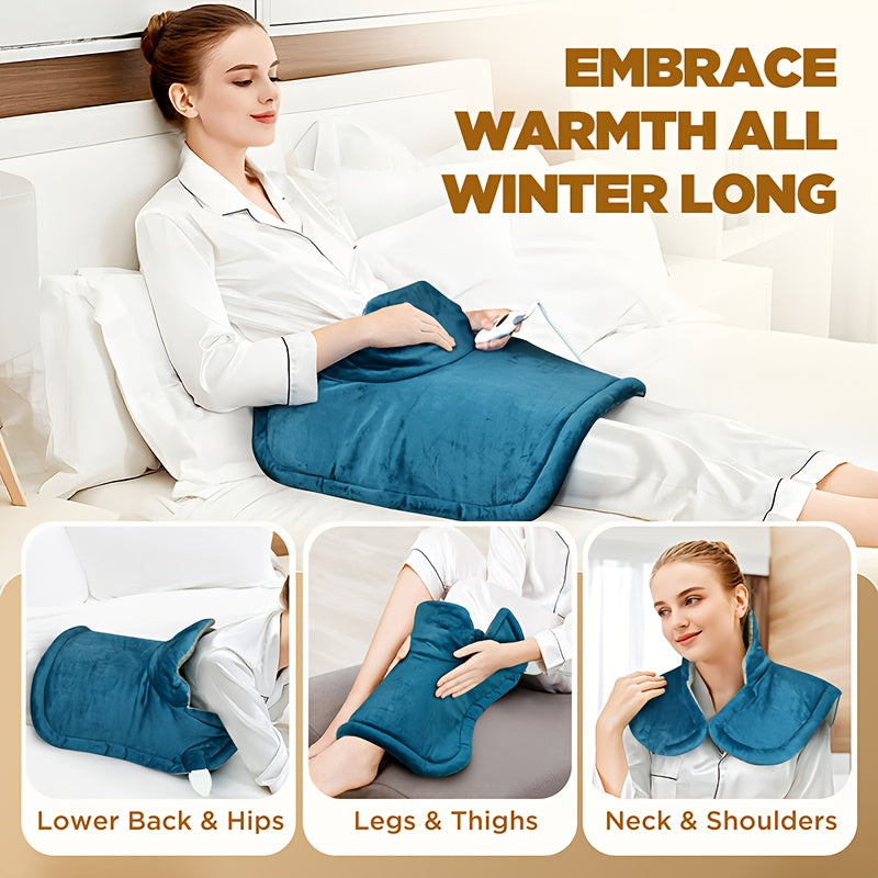 Graphene Heating Pad for Neck, Shoulders, Back, Legs, Arms - Extra Large 22x18 Inches, Fast Heating Pad with 6 Heat Settings (Up to 150°F), Auto Shut-Off, Weighted Electric Pad with Soft Plush Fabric - Ideal Gift for Women, Men, Mom, Dad - Birthday,