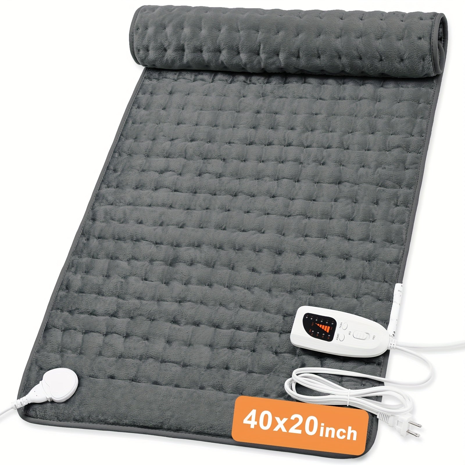 XXXL Extra Large Heating Pad, Size 40in×20in, 33in×17in, 24in×12in, 6 Temperature Levels And 4 Time Settings, Portable, Back, Neck, Shoulders And Legs Heating, Machine Washable, Perfect Holiday Gift for Men, Women, Parents, Christmas Gift