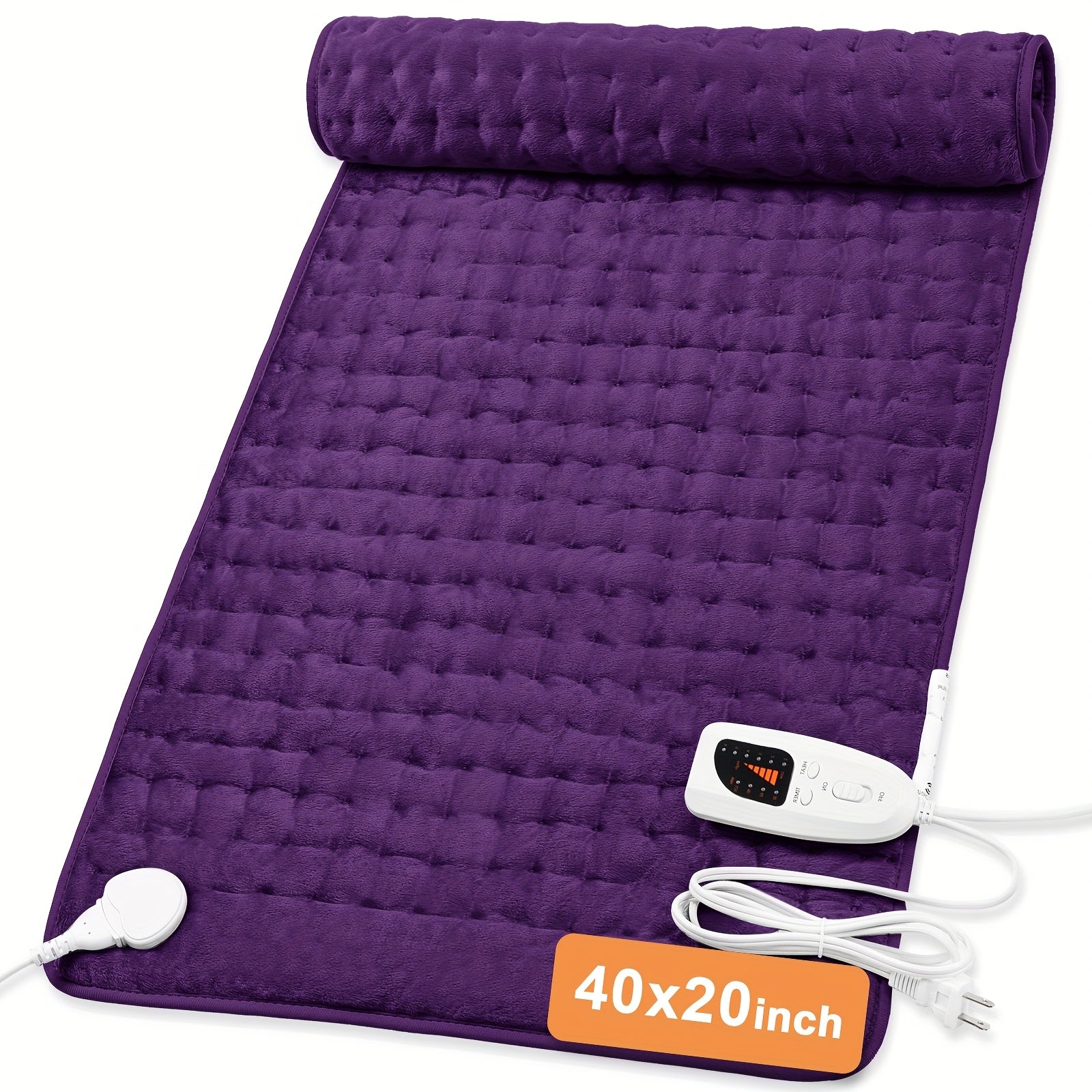 XXXL Extra Large Heating Pad, Size 40in×20in, 33in×17in, 24in×12in, 6 Temperature Levels And 4 Time Settings, Portable, Back, Neck, Shoulders And Legs Heating, Machine Washable, Perfect Holiday Gift for Men, Women, Parents, Christmas Gift