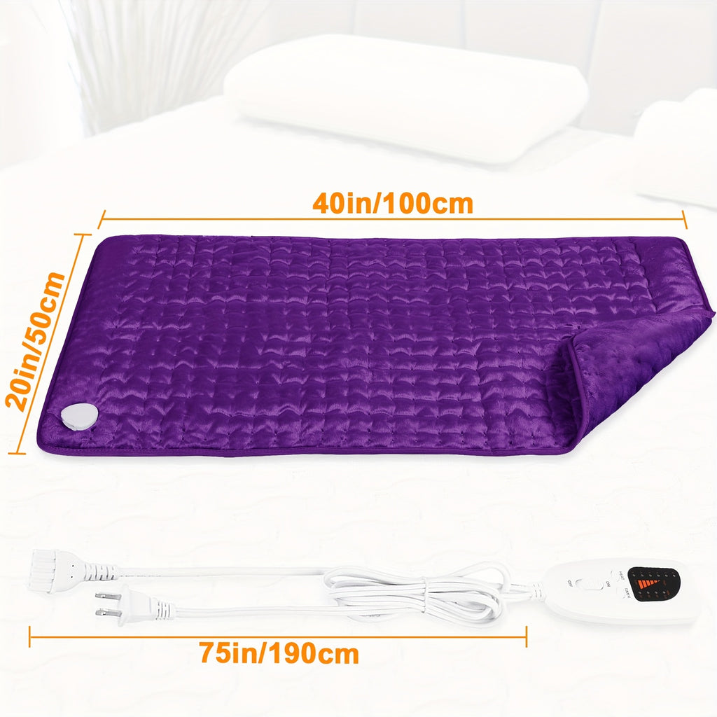 XXXL Extra Large Heating Pad, Size 40in×20in, 33in×17in, 24in×12in, 6 Temperature Levels And 4 Time Settings, Portable, Back, Neck, Shoulders And Legs Heating, Machine Washable, Perfect Holiday Gift for Men, Women, Parents, Christmas Gift