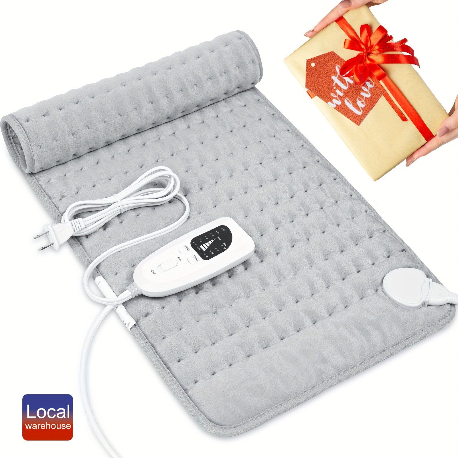 Extra Large Soft Velvet Heating Pad with 6-Speed Temperature & Timer Control - Portable Comfort for Neck, Back, Shoulders, Knees, and Legs - Purple, Perfect Gift for Birthdays and Holidays, Therapeutic Heating Pad | Plush Surface Pad | Nonskinfriendly