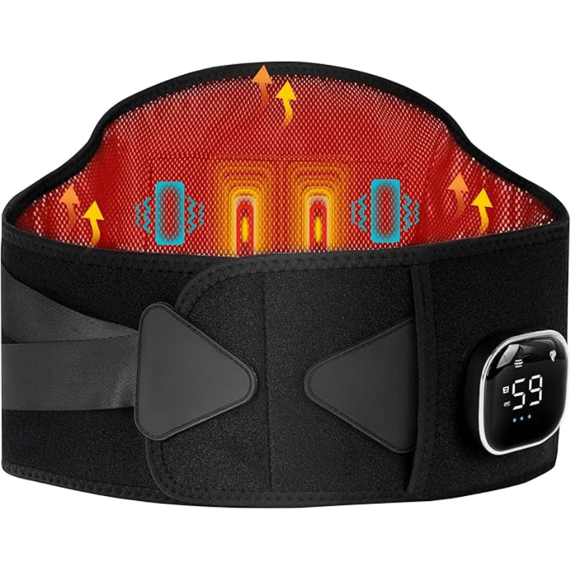 Pad For Back ALLJOY Cordless Lower Back Massager With Heat, Birthday Gifts For Dad Men Women Mom, 3 Levels & 5 Massage Mode, 30Mins Auto-Off, 53inch, Father'S Day And Mother'S Day Gifts