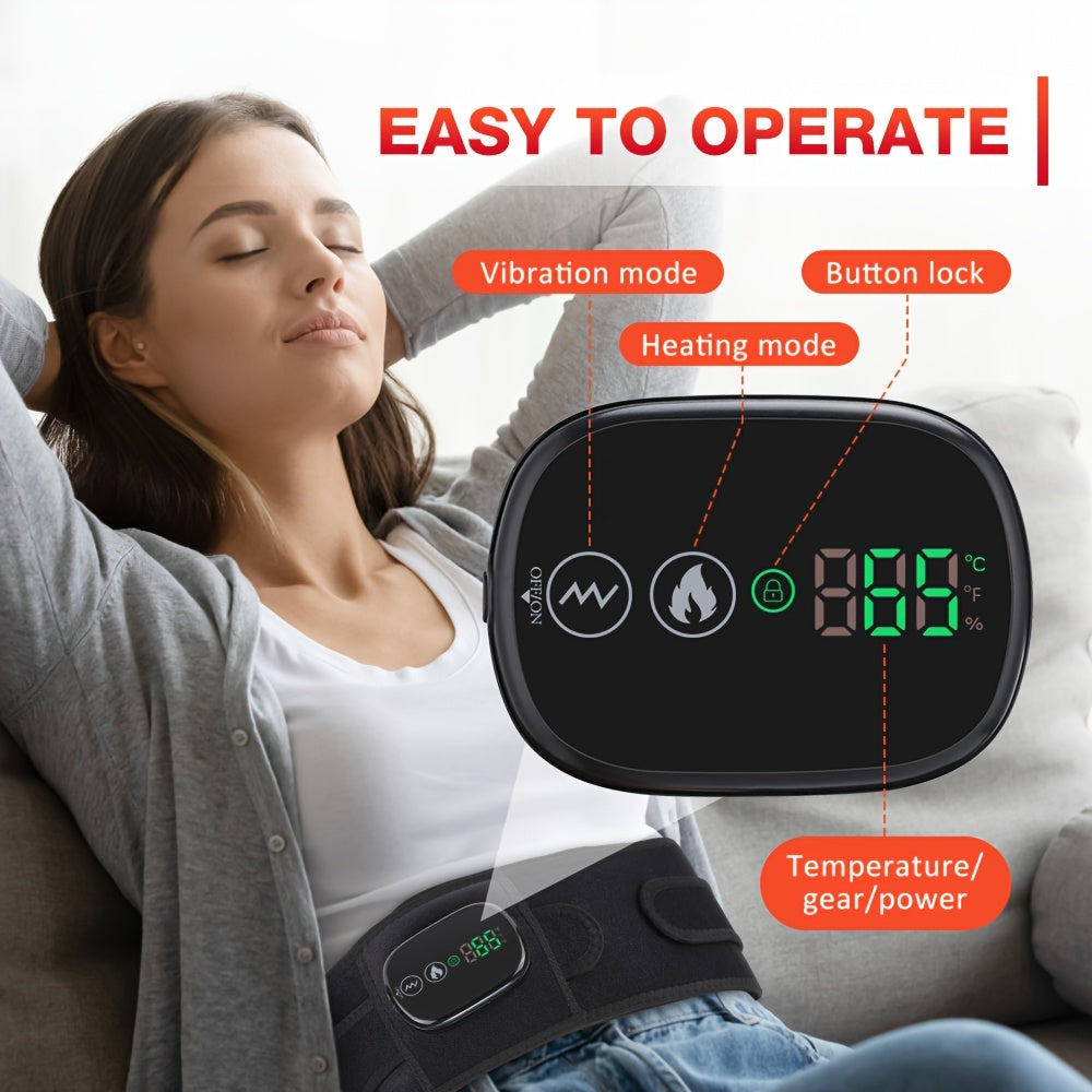 Portable USB Charged Heating Waist Massage, Cordless Heating Pad Back Massager, Built-in 5000mAh Battery Waist Support, Back Support for Lumbar Support, Use Continuously 3 Hours Lower Back Belts, Mother's Day Gifts for Mom.