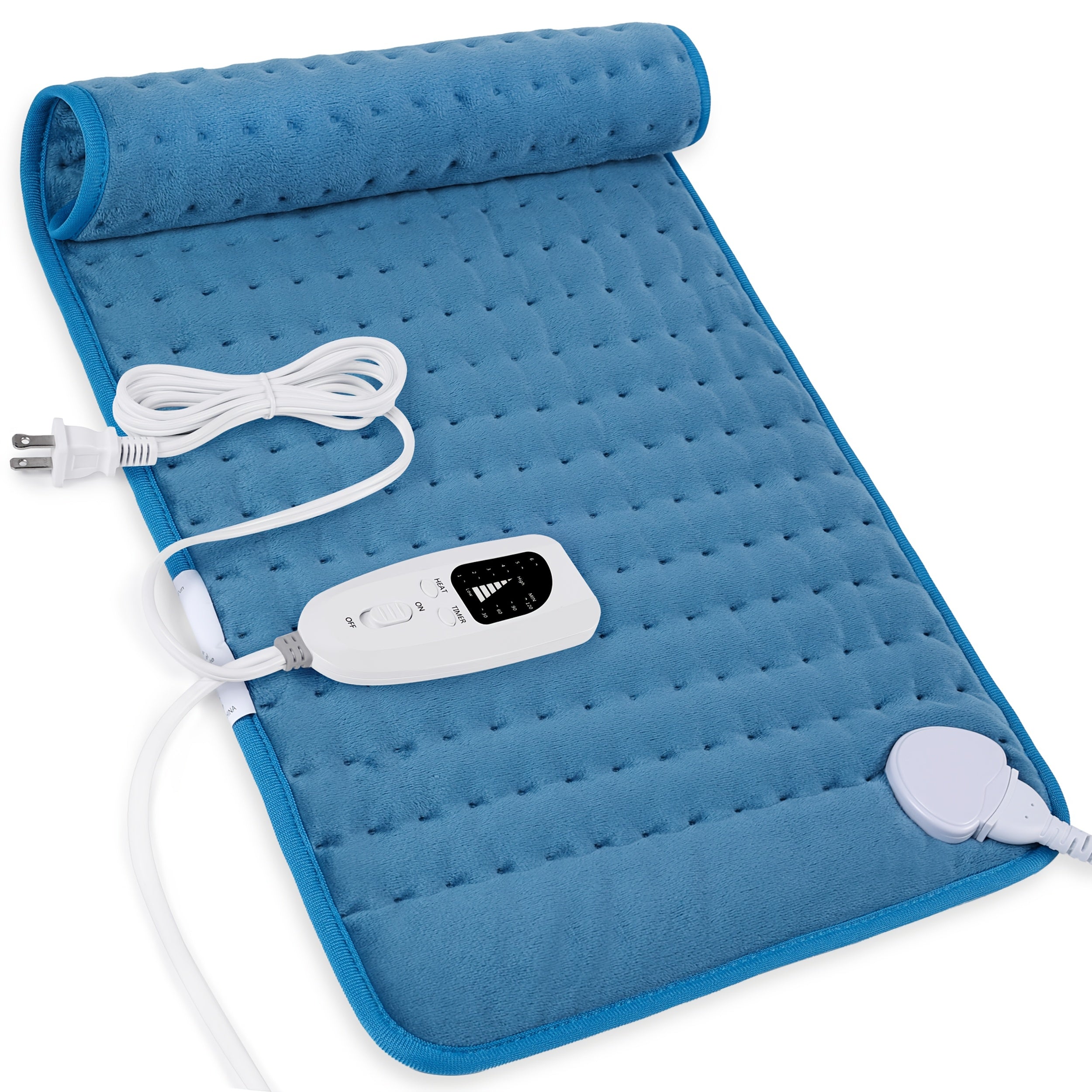 Extra Large Soft Velvet Heating Pad with 6-Speed Temperature & Timer Control - Portable Comfort for Neck, Back, Shoulders, Knees, and Legs - Purple, Perfect Gift for Birthdays and Holidays, Therapeutic Heating Pad | Plush Surface Pad | Nonskinfriendly
