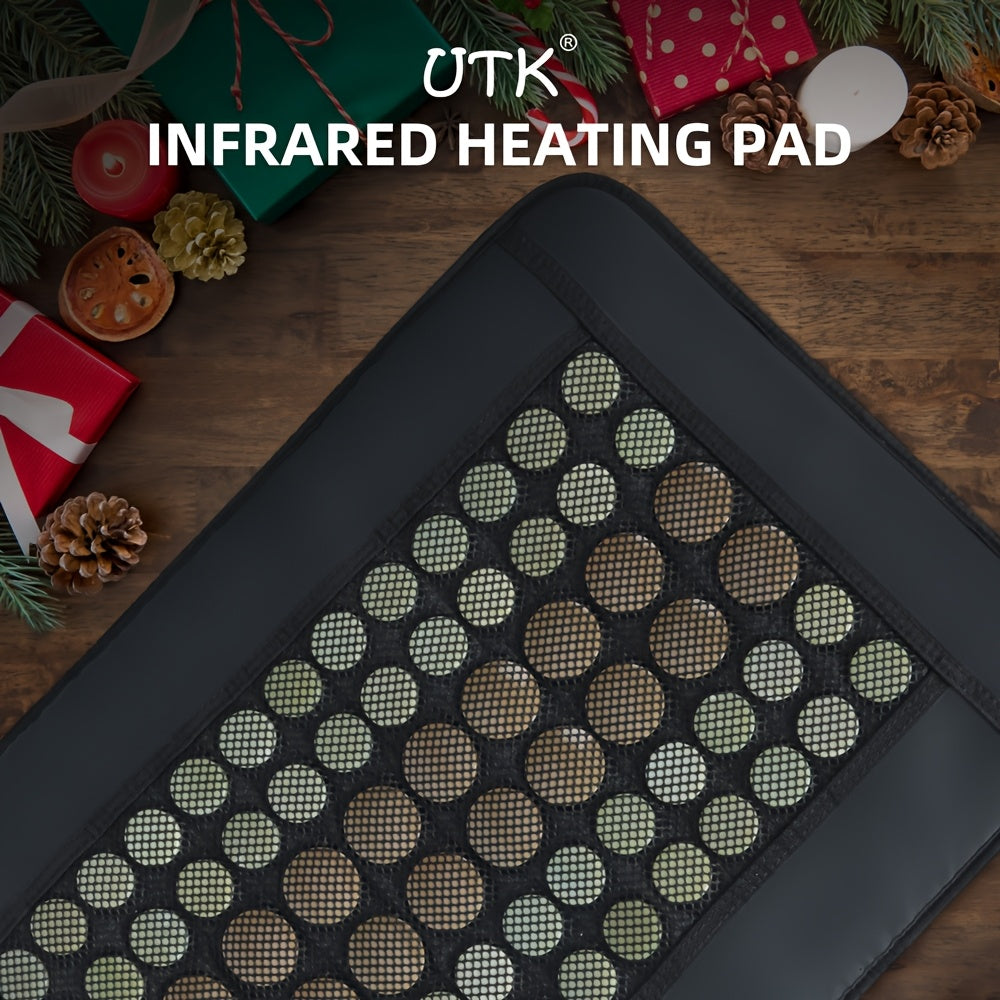 UTK Far Infrared Heating Pad, Hot Stones Technology, Memory Function & Auto Shut-Off, Portable with Travel Bag, Small Size Pro (23.5" X 16") Perfect for Home & Travel Use