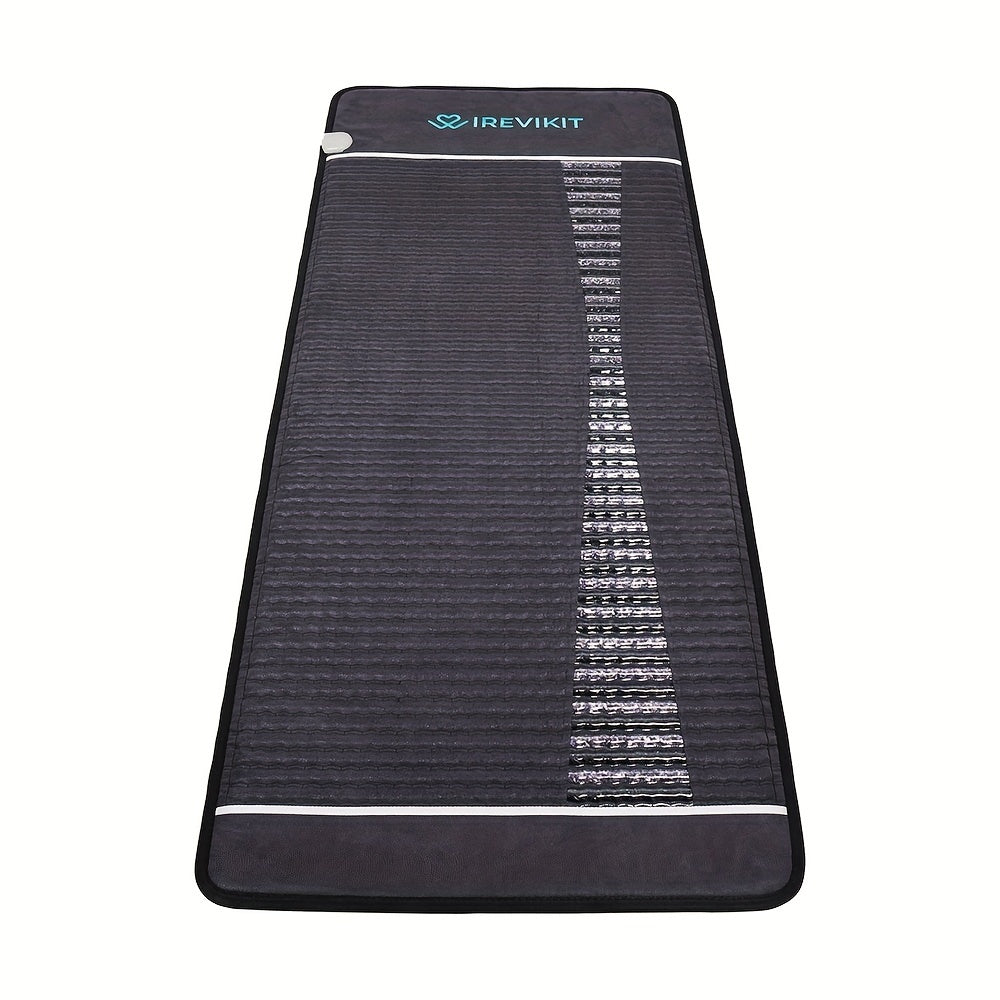 IReviKit TowerMat Midsize (59"L X 24"W) - Far Infrared Heating Pad, Amethyst Mat, Full Body Electric Heating Pad, Acupuncture Mat With Adjustable Heat Settings, Crystal Heating Pad, Negative Ions, Overheat Protection, 1-12 Hour Timer, Auto Shut-Off