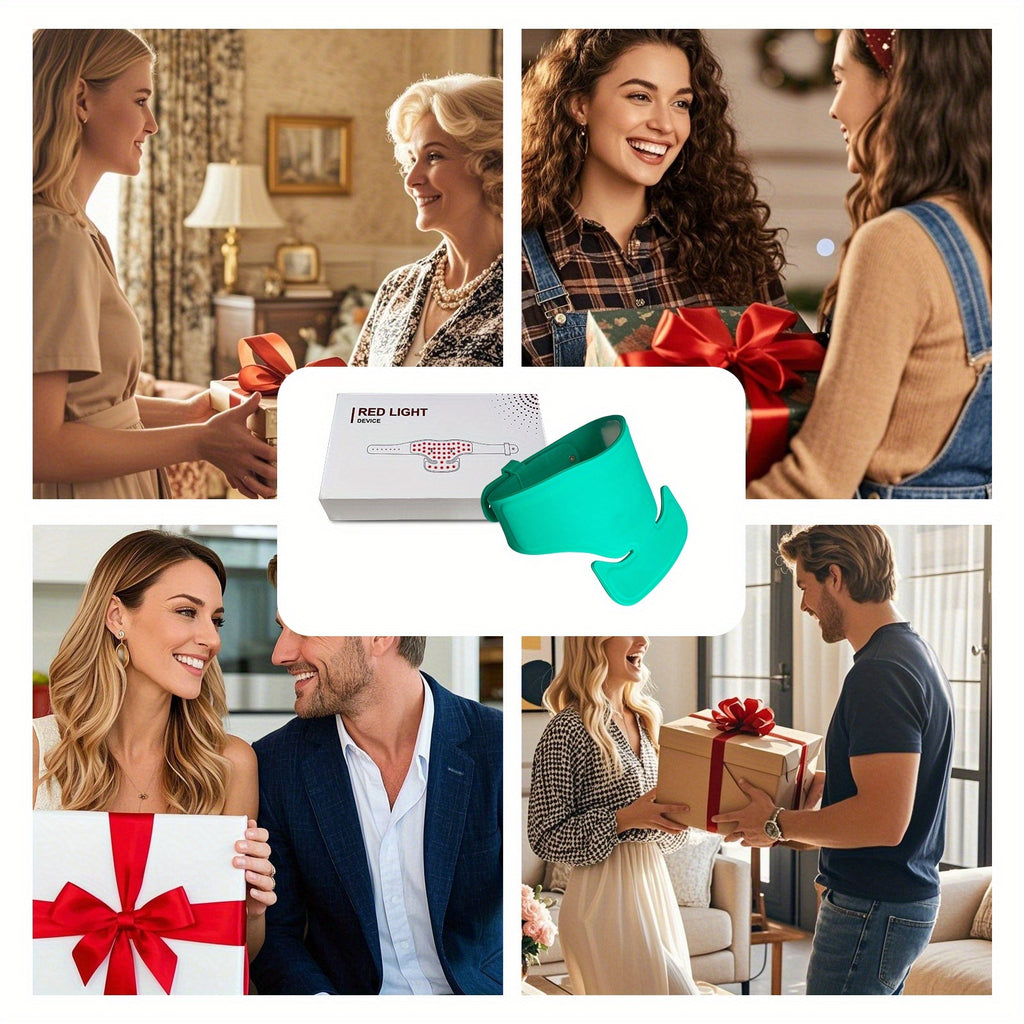 Red Light Relax Infrared Light Relax Pad Wearable Wrap Heating Pad for Body Back Waist Shoulder Knee Feet Faster Energy Recovery with Timer, Father's Day Gifts Thanksgiving Gifts