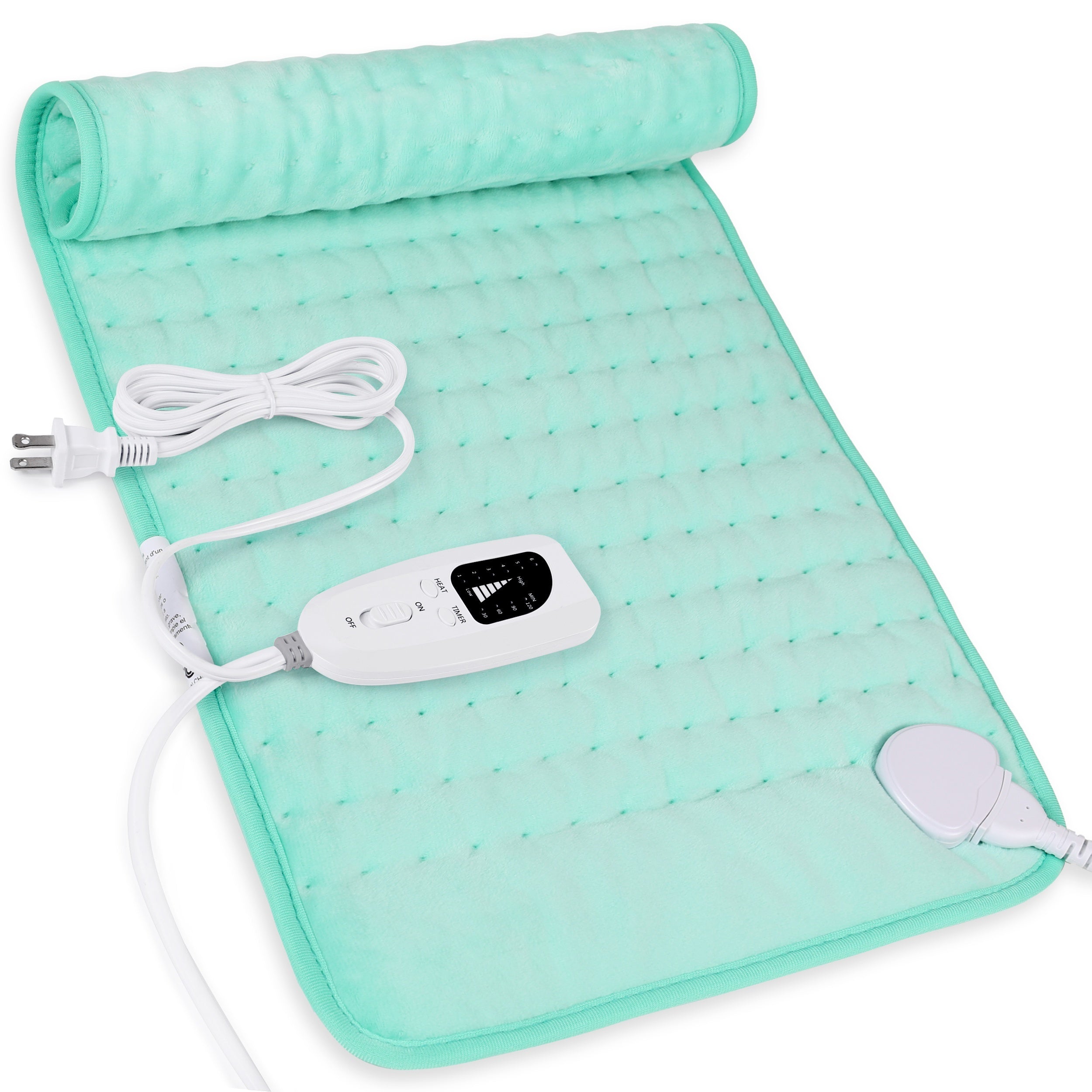 Extra Large Soft Velvet Heating Pad with 6-Speed Temperature & Timer Control - Portable Comfort for Neck, Back, Shoulders, Knees, and Legs - Purple, Perfect Gift for Birthdays and Holidays, Therapeutic Heating Pad | Plush Surface Pad | Nonskinfriendly
