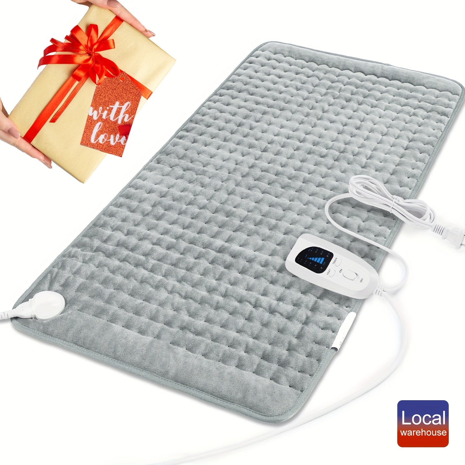 Extra Large Soft Velvet Heating Pad with 6-Speed Temperature & Timer Control - Portable Comfort for Neck, Back, Shoulders, Knees, and Legs - Purple, Perfect Gift for Birthdays and Holidays, Therapeutic Heating Pad | Plush Surface Pad | Nonskinfriendly