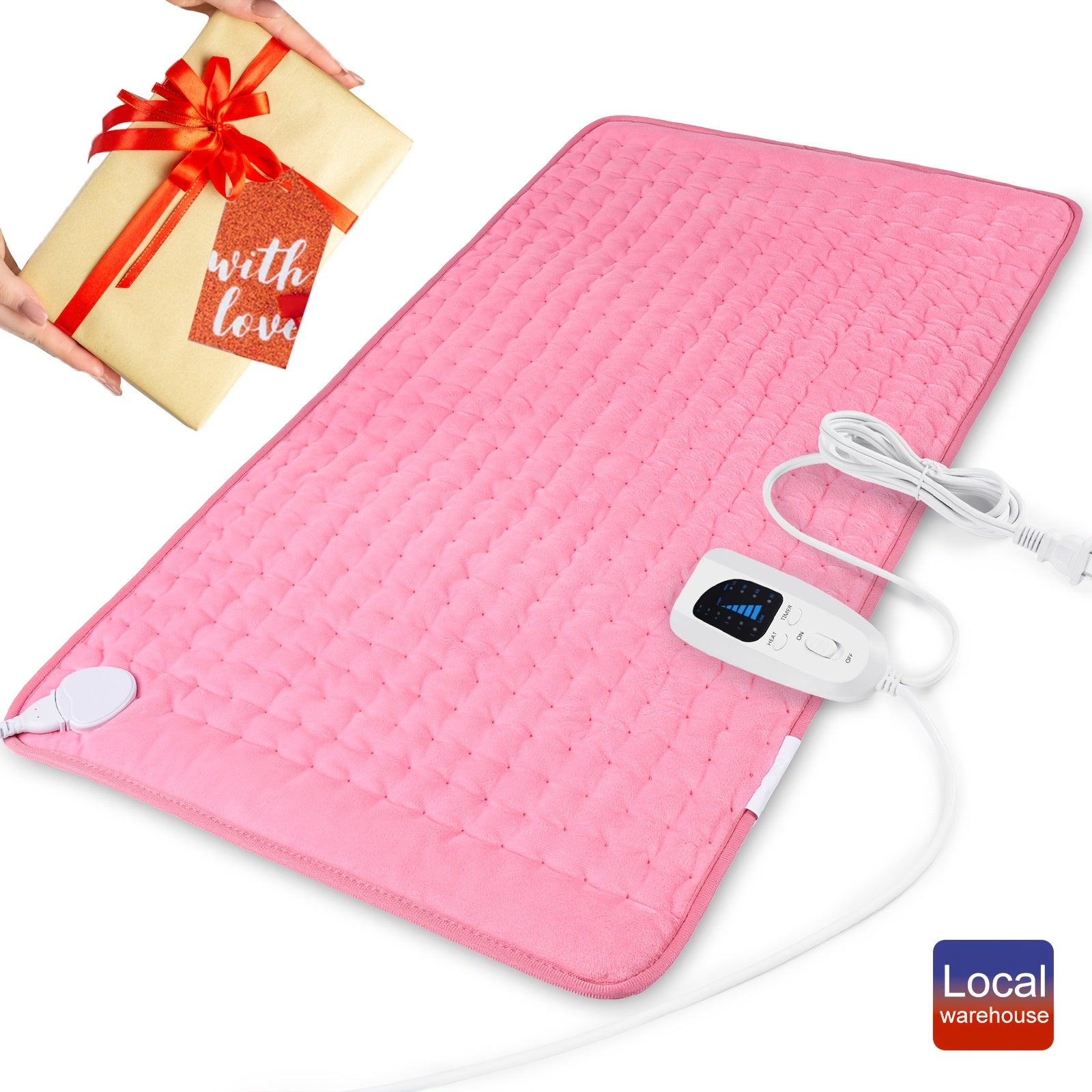 Extra Large Soft Velvet Heating Pad with 6-Speed Temperature & Timer Control - Portable Comfort for Neck, Back, Shoulders, Knees, and Legs - Purple, Perfect Gift for Birthdays and Holidays, Therapeutic Heating Pad | Plush Surface Pad | Nonskinfriendly