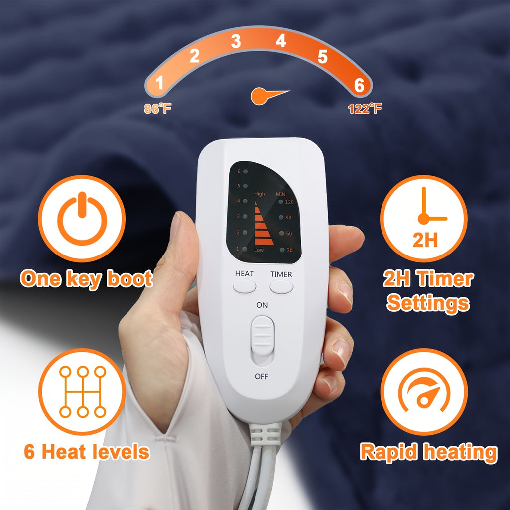 XXXL Extra Large Heating Pad, Size 40in×20in, 33in×17in, 24in×12in, 6 Temperature Levels And 4 Time Settings, Portable, Back, Neck, Shoulders And Legs Heating, Machine Washable, Perfect Holiday Gift for Men, Women, Parents, Christmas Gift