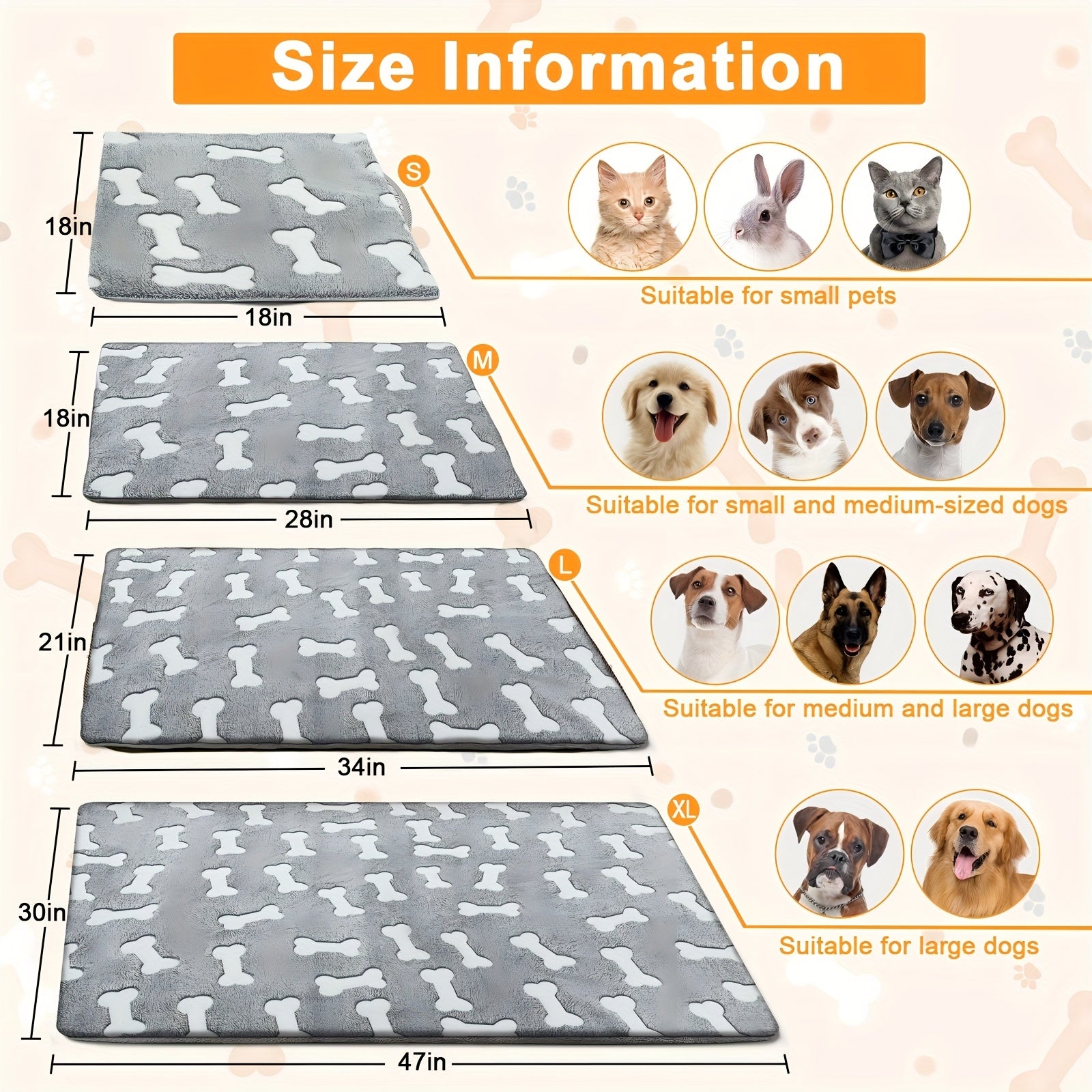 Pet Heating Pad with Smart Thermostatic Control & 1-24H Timer, Wire-Reinforced Pet Crate Cozy Bed for Cats & Dogs, Cat Beds for Indoor Cats, Heated Dog Crate Bed, Promotes Comfort and Recovery, Whelping Box Supplies, US Plug