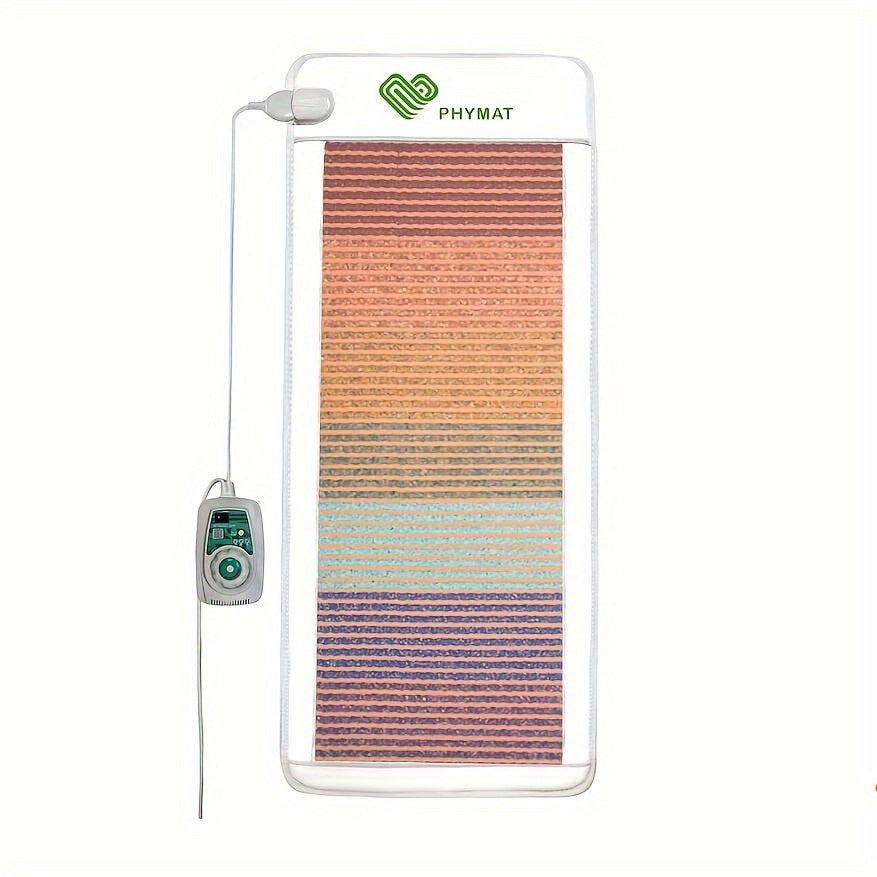 PHYMAT Rainbow Crystal Stone Heating Pad - Full Body Heating Pad - Electric Heating Mat With 7 Chakra Stones - Reiki, Yoga Meditation Mat, Auto Shut Off, Adjustable Temp