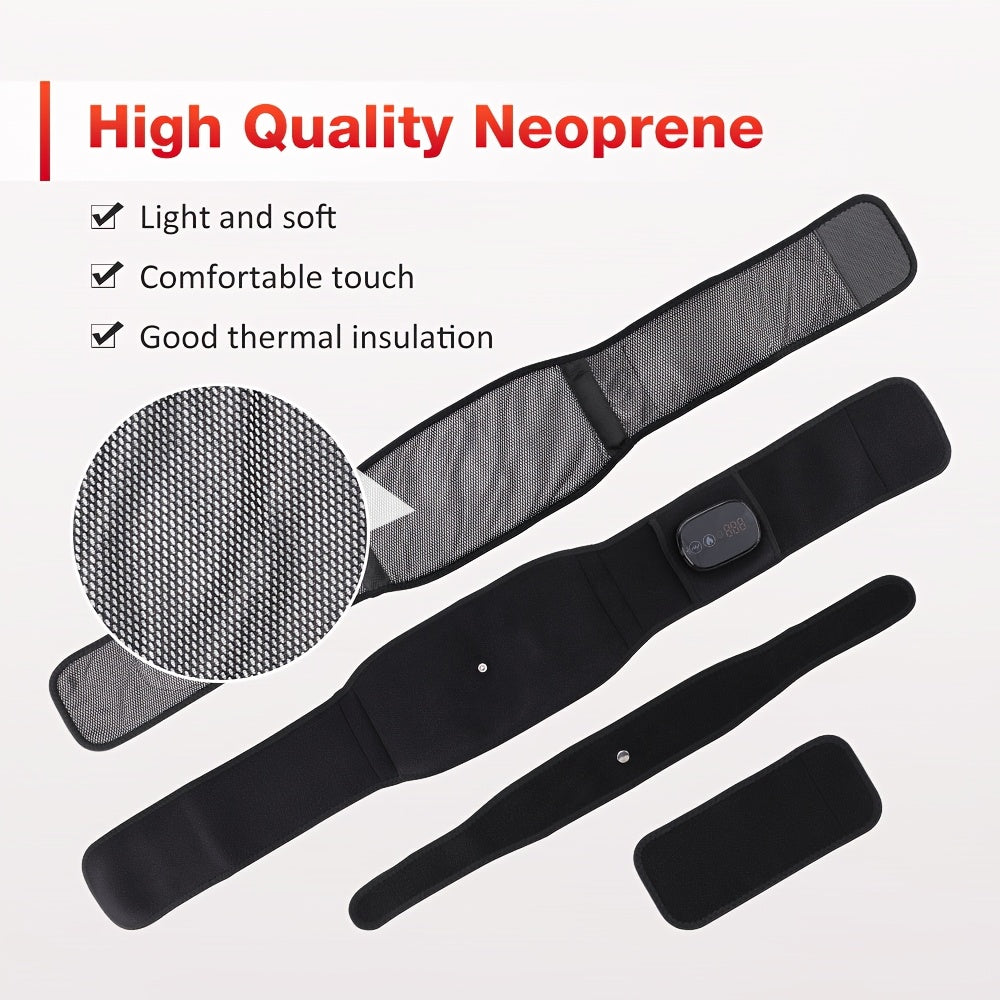 Portable USB Charged Heating Waist Massage, Cordless Heating Pad Back Massager, Built-in 5000mAh Battery Waist Support, Back Support for Lumbar Support, Use Continuously 3 Hours Lower Back Belts, Mother's Day Gifts for Mom.